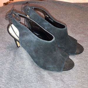 Jessica Simpson Black Suede Ankle Booties Size 8